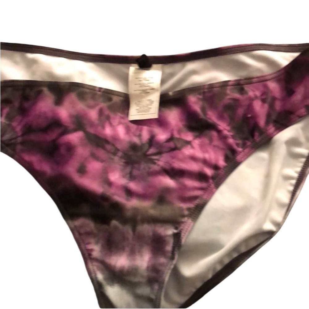 Island Escape size 14 pink black tie dye bikini bottom NWOT
